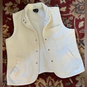 Rafaella Off-White Quilted Vest